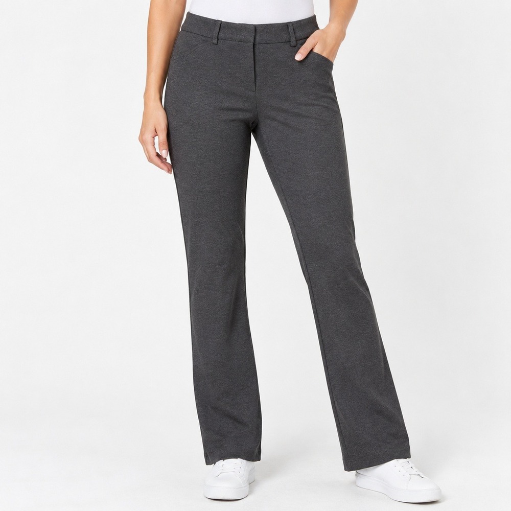 Calvin Klein Womens Gray Slim Fit Dress Pants Workwear Trousers Size 6